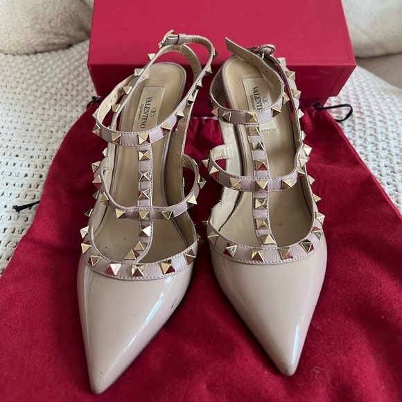 NUDE PATENT ROCKSTUD CAGED PUMP 100MM SIZE 7.5 - Picture 1 of 13